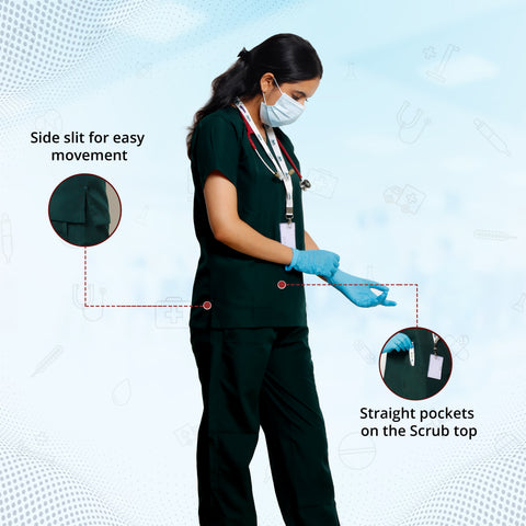 Robustt Classic Scrub Suit Green Set For Women Robustt Classic Scrub Suit Green Set For Women
