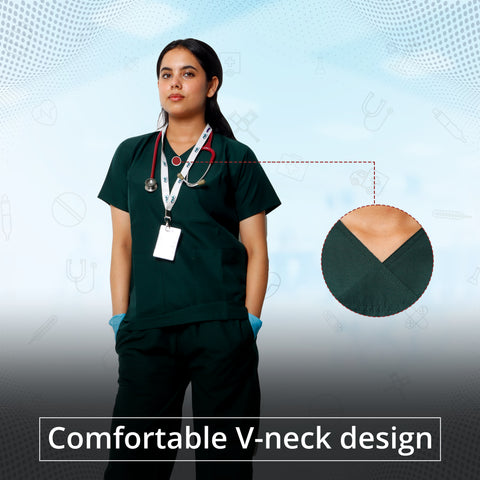 Robustt Classic Scrub Suit Green Set For Women Robustt Classic Scrub Suit Green Set For Women