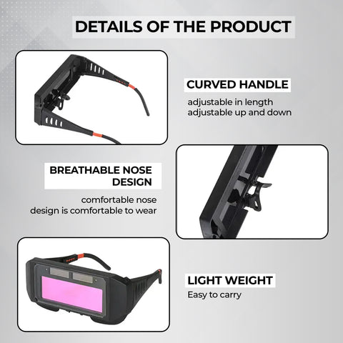 Robustt Auto Darkening Welding Goggles | PC & ABS Material | Adjustable Wearing Design | Solar Welding Goggles | UV Resistant | Multi Purpose Robustt Auto Darkening Welding Goggles | PC & ABS Material | Adjustable Wearing Design | Solar Welding Goggles | UV Resistant | Multi Purpose