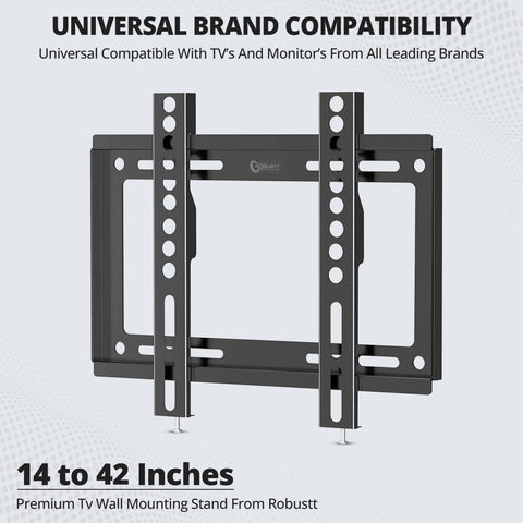 Robustt TV Wall Mount | Heavy Duty TV Wall Stand (14 to 42 Inches) Robustt TV Wall Mount | Heavy Duty TV Wall Stand (14 to 42 Inches)
