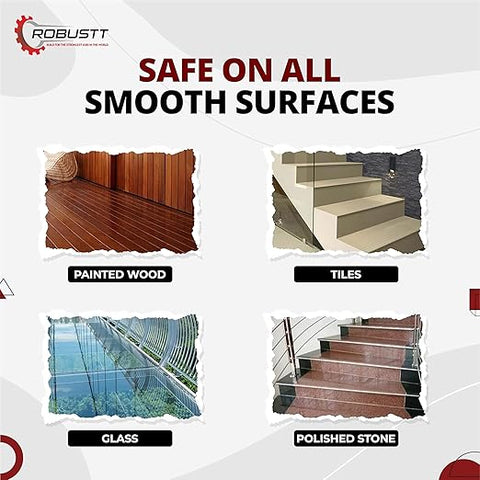 Robustt Anti Skid/Anti Slip Tape Fall Resistant with PET Material and Solvent Acrylic Adhesive Tape for Slippery Floors, Staircase, Ramps, Indoor, Outdoor Use (Transparent) Robustt Anti Skid/Anti Slip Tape Fall Resistant with PET Material and Solvent Acrylic Adhesive Tape for Slippery Floors, Staircase, Ramps, Indoor, Outdoor Use (Transparent)