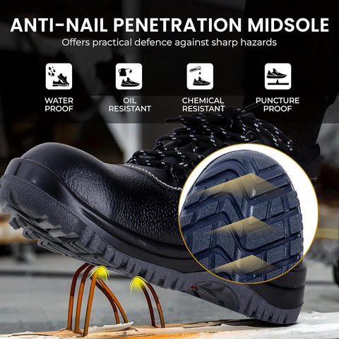 Robustt Double Density High Ankle Safety Shoes with Steel Toe Robustt Double Density High Ankle Safety Shoes with Steel Toe