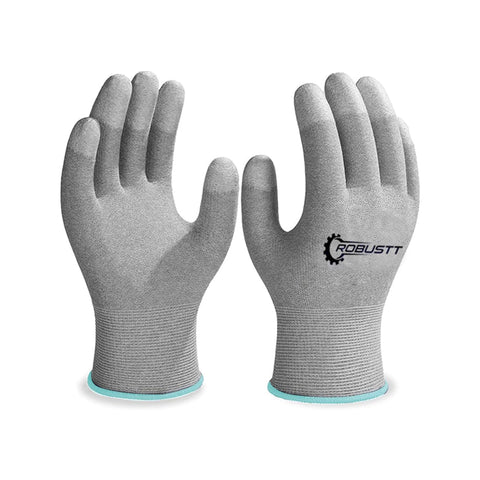 Robustt ESD Grey Safety gloves | Pack of 1 | Carbon Fibre with Anti - Static Technology | Snug Fit, Slip Resistant | Reusable & Washable Gloves | Hand Gloves for Electrical Appliances Robustt ESD Grey Safety gloves | Pack of 1 | Carbon Fibre with Anti - Static Technology | Snug Fit, Slip Resistant | Reusable & Washable Gloves | Hand Gloves for Electrical Appliances