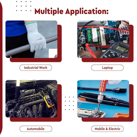 Robustt ESD Grey Safety gloves | Pack of 1 | Carbon Fibre with Anti - Static Technology | Snug Fit, Slip Resistant | Reusable & Washable Gloves | Hand Gloves for Electrical Appliances Robustt ESD Grey Safety gloves | Pack of 1 | Carbon Fibre with Anti - Static Technology | Snug Fit, Slip Resistant | Reusable & Washable Gloves | Hand Gloves for Electrical Appliances