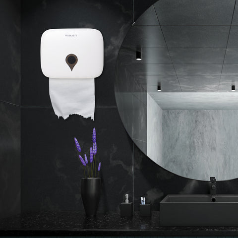 Robustt Wall-Mounted Jumbo Role Hand Towel Dispenser - White Robustt Wall-Mounted Jumbo Role Hand Towel Dispenser - White