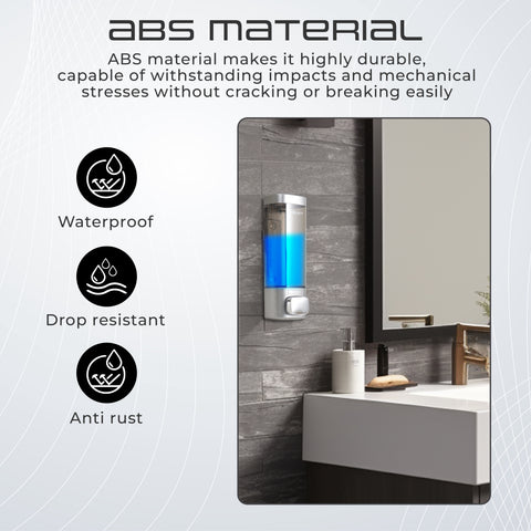 Robustt Wall Mount Liquid Soap Dispenser (Chrome, 200ML) Robustt Wall Mount Liquid Soap Dispenser (Chrome, 200ML)