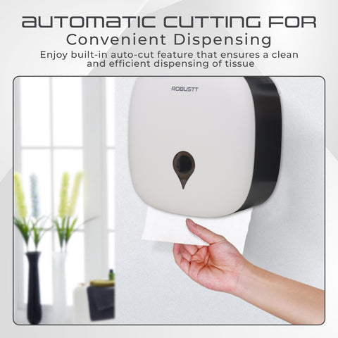Robustt Wall-Mounted Jumbo Role Hand Towel Dispenser - White Robustt Wall-Mounted Jumbo Role Hand Towel Dispenser - White