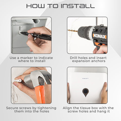 Robustt Wall-Mounted V/N/M Fold Paper Hand Towel Dispenser - White Robustt Wall-Mounted V/N/M Fold Paper Hand Towel Dispenser - White