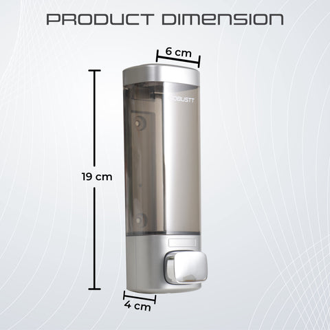 Robustt Wall Mount Liquid Soap Dispenser (Chrome, 200ML) Robustt Wall Mount Liquid Soap Dispenser (Chrome, 200ML)
