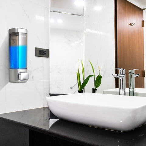 Robustt Wall Mount Liquid Soap Dispenser (Chrome, 200ML) Robustt Wall Mount Liquid Soap Dispenser (Chrome, 200ML)