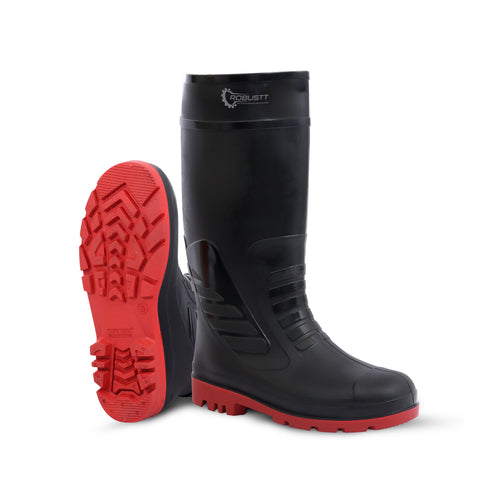 Robustt Steel Toe Lightweight Gum Boots, Standard Steel Safety Shoes, Anti Slip, Waterpoof, Breathable Printed Leather Shoes, Puncture and Tear Resistant, for Industrial Use (Red) Robustt Steel Toe Lightweight Gum Boots, Standard Steel Safety Shoes, Anti Slip, Waterpoof, Breathable Printed Leather Shoes, Puncture and Tear Resistant, for Industrial Use (Red)