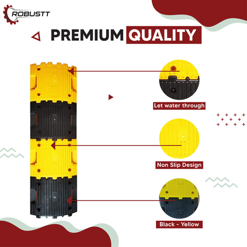 Robustt Plastic Road Speed Bump and Speed Breaker for Road Safety & Concrete Traffic Driveway Robustt Plastic Road Speed Bump and Speed Breaker for Road Safety & Concrete Traffic Driveway