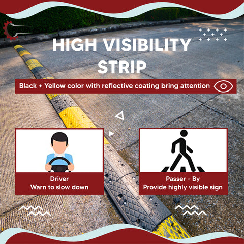 Robustt Plastic Road Speed Bump and Speed Breaker for Road Safety & Concrete Traffic Driveway Robustt Plastic Road Speed Bump and Speed Breaker for Road Safety & Concrete Traffic Driveway