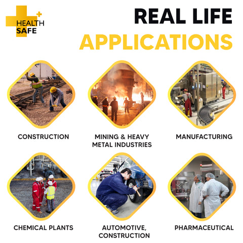 Health Safe Gum Boot For Men, (28.5cm Height) (Black/Yellow) Flexible PVC, Oil/Water/Acid Resistance, Industrial/Labor/Worker Purpose, Unisex Gumboot Health Safe Gum Boot For Men, (28.5cm Height) (Black/Yellow) Flexible PVC, Oil/Water/Acid Resistance, Industrial/Labor/Worker Purpose, Unisex Gumboot