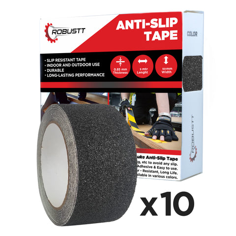 Robustt Anti Skid/Anti Slip (5mtr X 50mm) Fall Resistant with PET Material Used For Slippery Floors, Staircase, Ramps, Indoor, Outdoor Use Robustt Anti Skid/Anti Slip (5mtr X 50mm) Fall Resistant with PET Material Used For Slippery Floors, Staircase, Ramps, Indoor, Outdoor Use