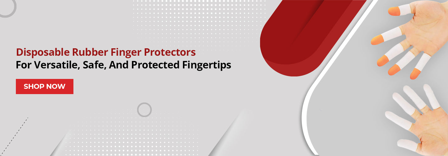 100PCS Non-slip Disposable Finger Cots Protective Latex Rubber Finger Glo PE EBa - Foto 2