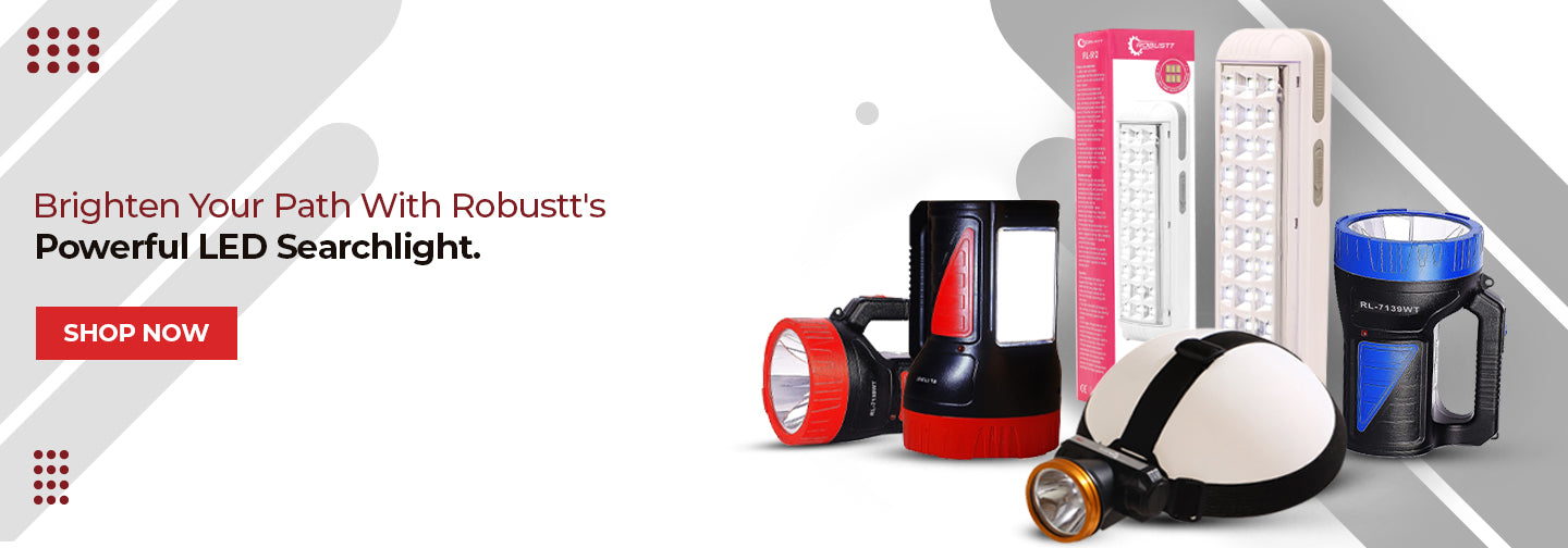 Buy LED Search Light Torch | Rechargeable & Bright – Robustt
