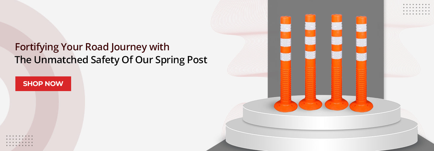 Buy Spring Post for Road Safety With Reflective Tapes – Robustt