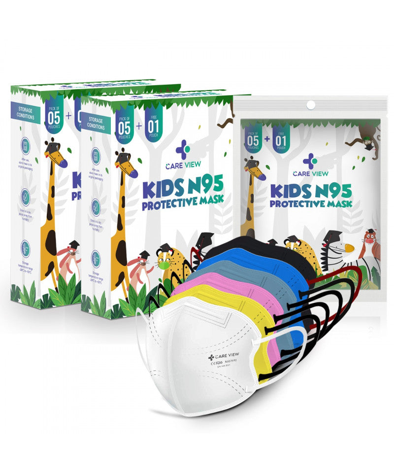 Careview Kids N95 Face Mask (Multi-Color), 5 Layered Filtration with E ...
