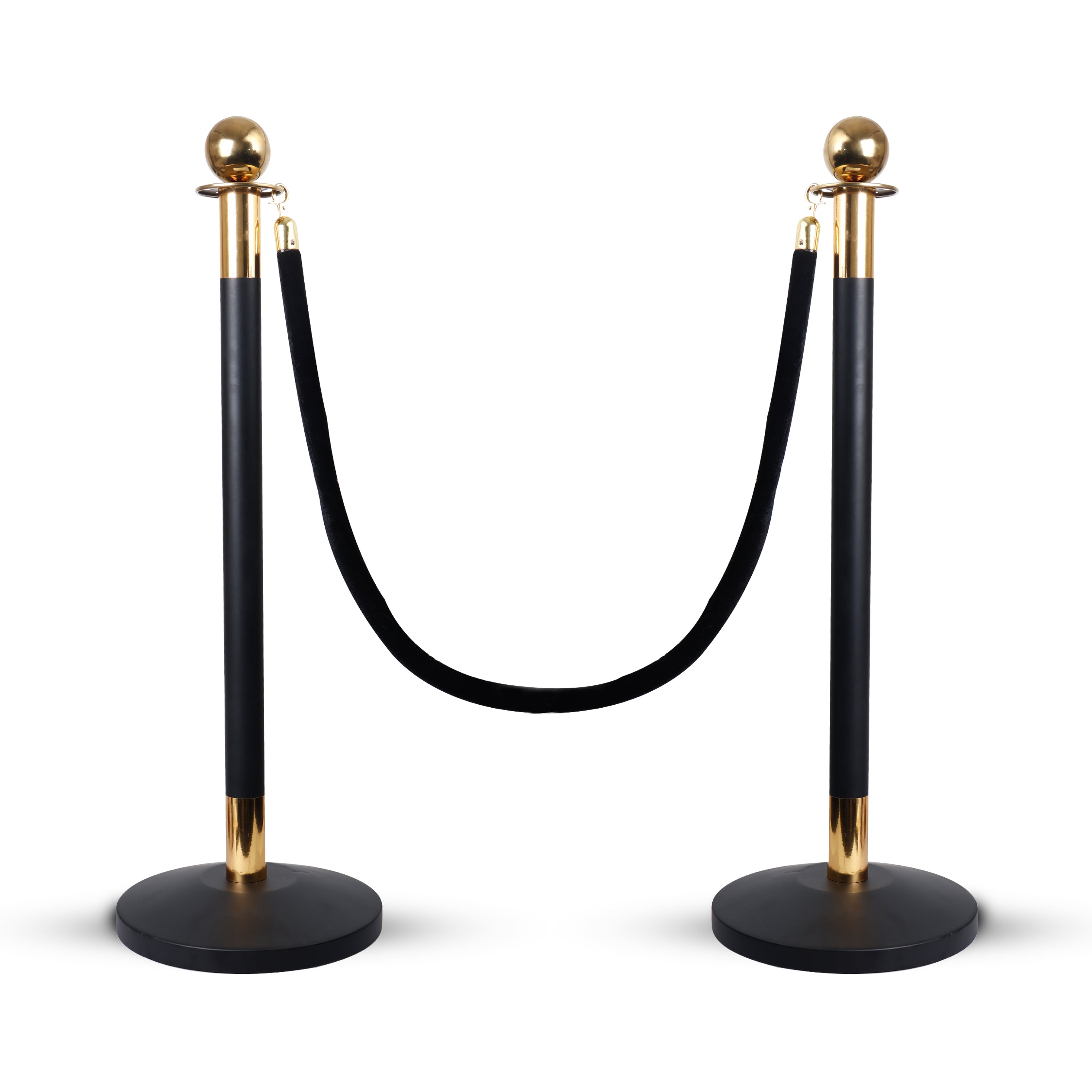 Buy Luxury Black Queue Manager with Black Velvet Rope – Robustt