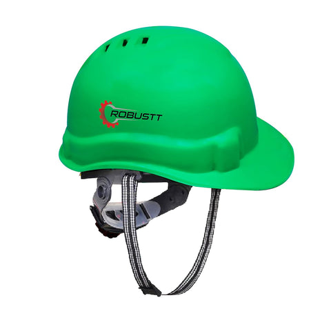 Robustt X Shree JEE Safety Helmet Executive Ratchet Type Adjustment, Protection for Outdoor Work Head Safety Hat with Sweat Band, Green