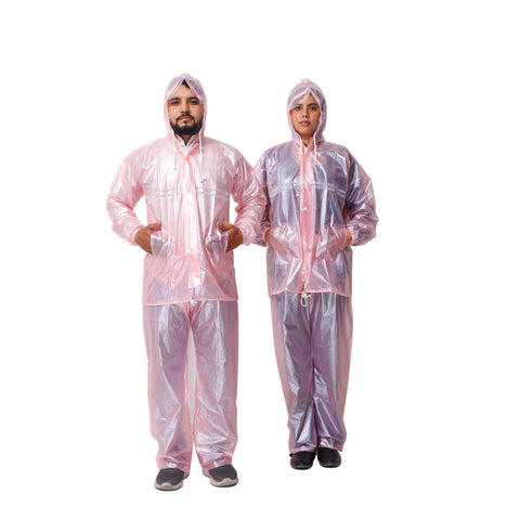 Robustt Unisex Waterproof Rain Suit (Transparent, Purple, Pink, Peach, Green, Blue)