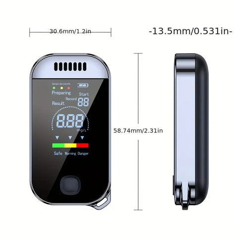 Robustt Portable & Advance Alcohol Testing Machine, Digital Display Color Screen, Non- Contact Breath Analyzer Alcohol Meter (Model-4)
