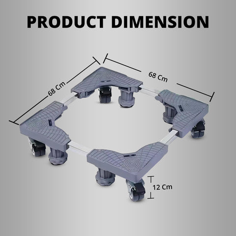 Robustt Universal Washing Machine Stand With 4 Support | 4 Lockable Wheel | Heavy-Duty Stand | Perfect for Washing Machine and Refrigerator