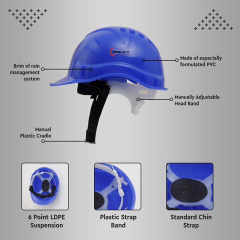 Blue Safety Nape Helmet