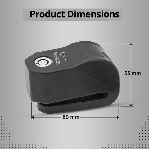 Robustt Disc Lock for Bikes | Anti Theft Alarm Disc Lock | Built-in 120 dB Alarm System | 5.8 MM | High Quality Material | Waterproof and Dust Proof | Rust- Resistant | 6 Backup Batteries |
