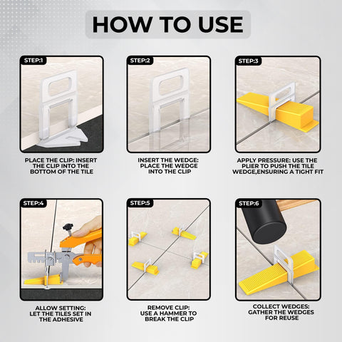 Robustt Tile Leveling Plier | High Tension PVC Tile Leveling Tools | Quick Tile Installation | Lippage Prevention | Ergonomic Design | Suitable for Both DIY and Precise Tile Alignment