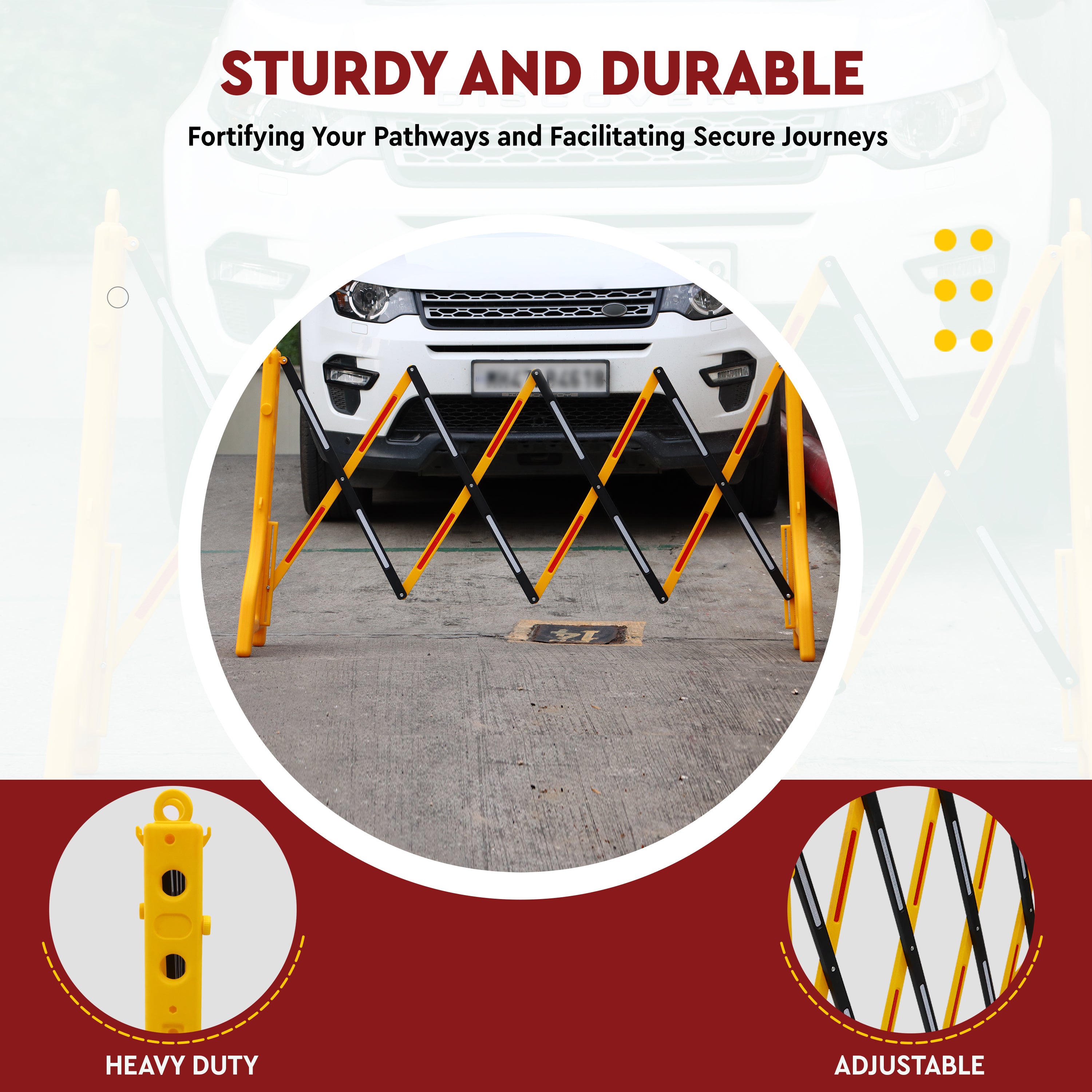 Buy Expandable Barricade with Reflective Strips – Robustt