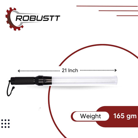 Robustt Baton Light Stick 21 Inch (Non -Rechargeable) Red and Green Blink for Traffic Control, Street Protection Wand Baton