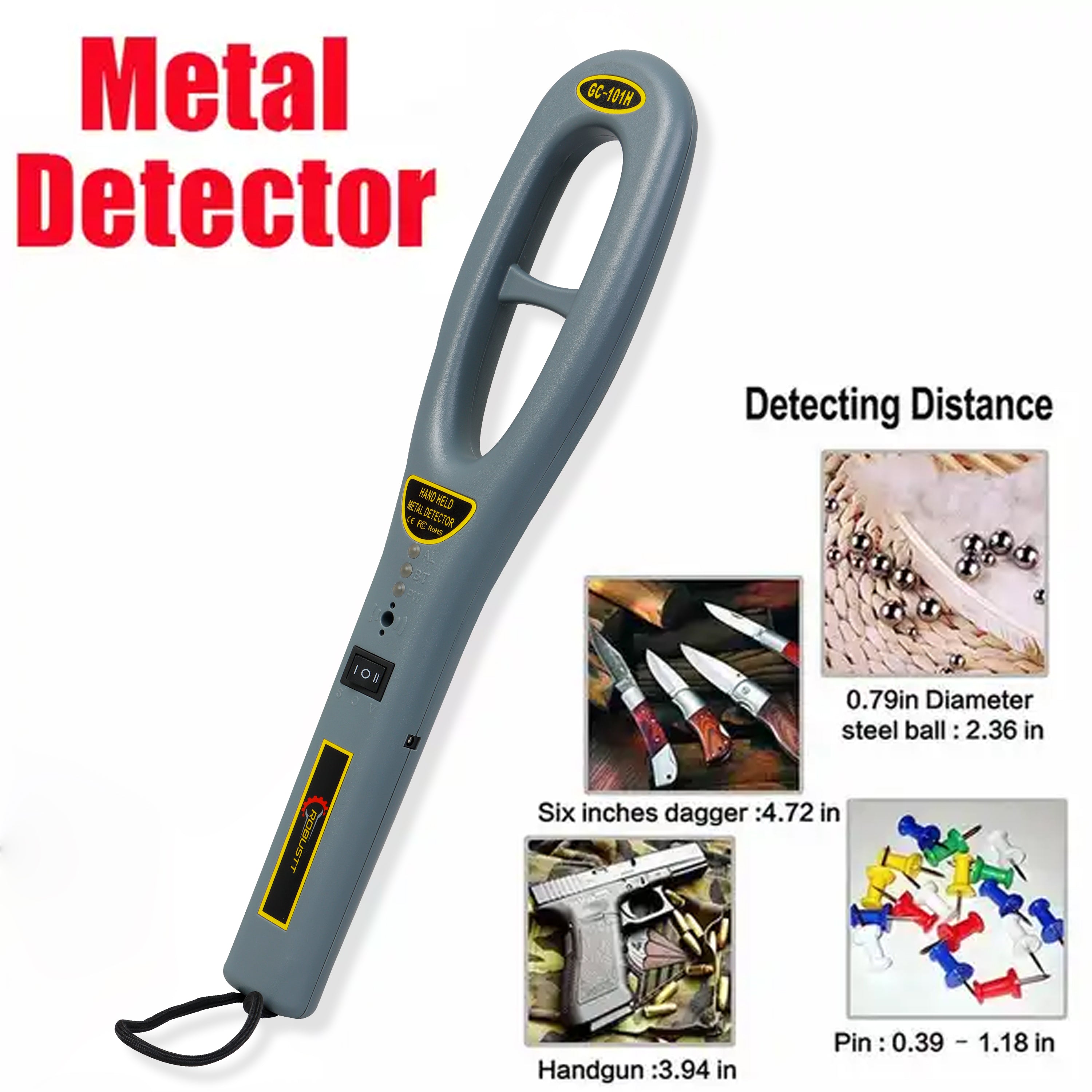 Buy Hand Held Metal Detector Online 50% OFF – Robustt