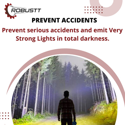 Robustt Search Light (75 watt, 500 Mtr Range) ABS Plastic Material Long Range Portable, Rechargeable High Brightness LED Torch Light (Assorted Color) DESIGN -2