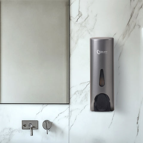 Robutt Stylish Wall Mounted Liquid Soap Dispenser - Gun Grey (300 ml)
