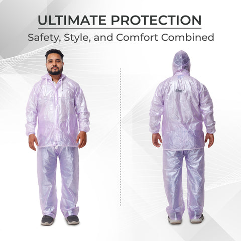 Robustt Unisex Waterproof Rain Suit Purple