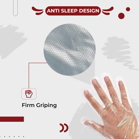 Embossed Disposable Gloves White Pack of 200
