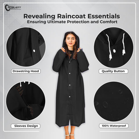 Robustt Raincoat - Waterproof Rain Poncho