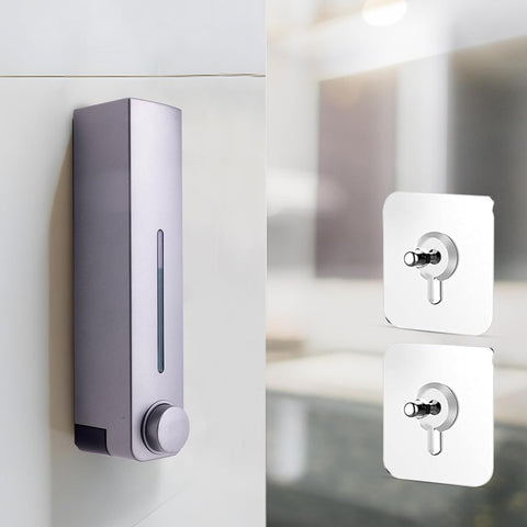 Robustt Stylish Wall Mounted Liquid Soap Dispenser 360ML - with 2 Adhesive Hooks | Easy Installation for Bathroom & Kitchen - Durable ABS Material, Sleek Design
