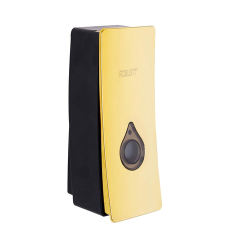 Manual Wall Mounted Liquid Soap Dispenser - Gold (200 ml) Leak-Proof, Transparent Window, Easy Installation - Ideal for Bathroom, Kitchen, Hotels, Offices