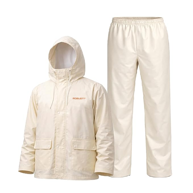 White PVC Waterproof Rain Coat for Men & Women