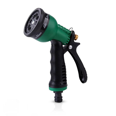 ROOTS & LEAF Garden Hose Spray Gun with 8 Adjustable Patterns, Hands-Free Lock, and Durable ABS Material | Ideal for Car Washing, Pet Cleaning, and Garden Watering
