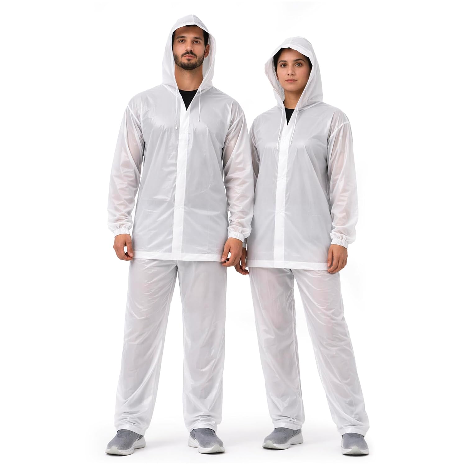 Unisex White EVA Rainsuit Jacket & Pant Set