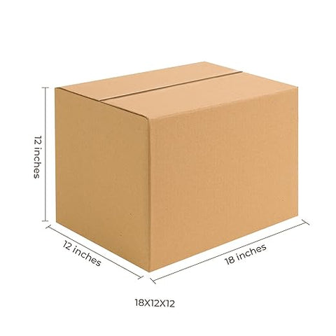Robustt 5 Ply 18"X12"X12" Cardboard Boxes for Packaging (Pack of 6) | Brown Corrugated Box for Packing | Shipping | Home Shifting | Parcel | Courier Packing box | Large Carton Box