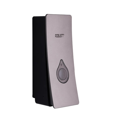 Manual Wall Mounted Liquid Soap Dispenser - Grey (200 ml) Leak-Proof, Transparent Window, Easy Installation - Ideal for Bathroom, Kitchen, Hotels, Offices