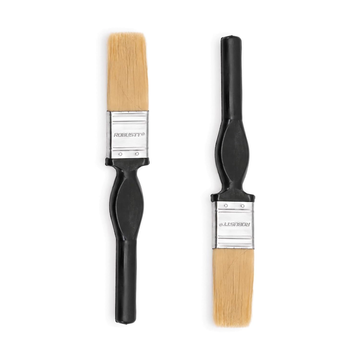 2 Pcs  1 inch Paint Brush Set with Soft Bristles for Wall Painting, Doors & Windows 