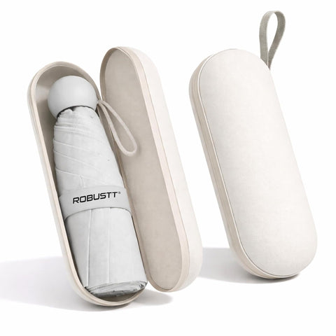 Beige Color Capsule Mini Foldable Travel Umbrella