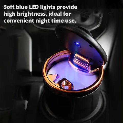 Robustt Car Ash Tray | ABS Material | LED Light Design |  Scratch Free & Fire Resistant | Easy To Clean | Perfect Car Ashtrays for Travel, RV, Outdoor, Home