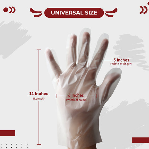 Embossed Disposable Gloves White Pack of 200